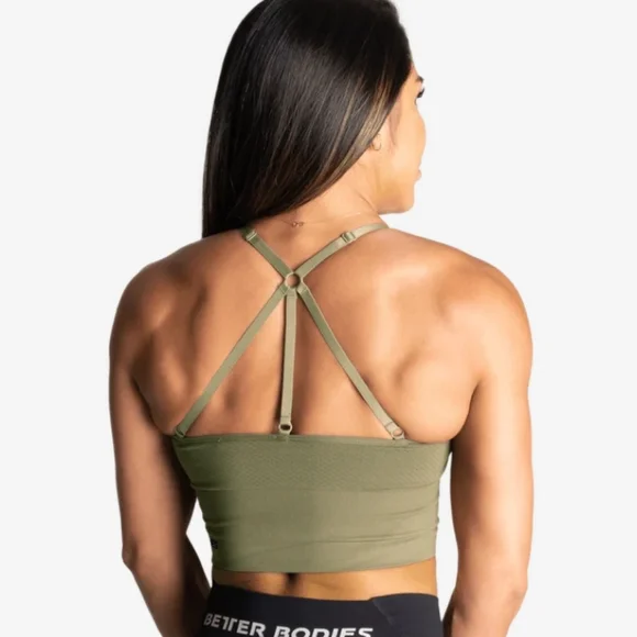 Better Bodies Astoria Seamless Sports Bra Washed Green Size S - Picture 3 of 9